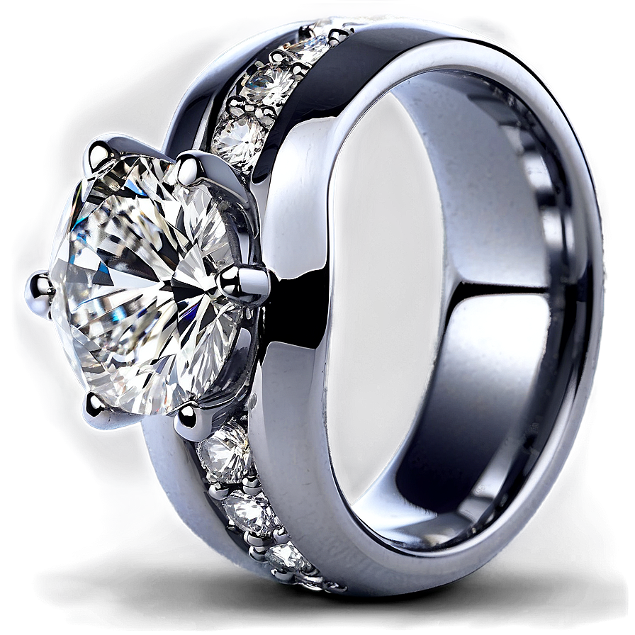 Round Diamond Engagement Png 06282024 PNG image