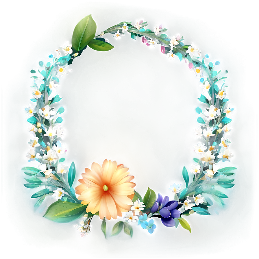 Round Flower Border Png Inj PNG image