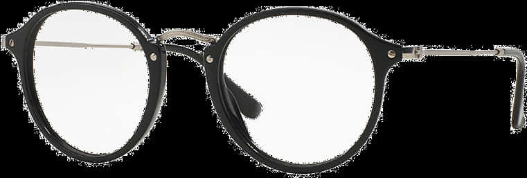 Round Frame Eyeglasses Isolated PNG image
