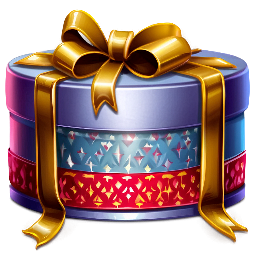 Round Gift Box Png 05252024 PNG image