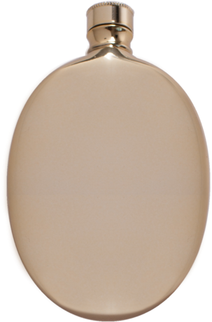 Round Metal Flask Isolated PNG image