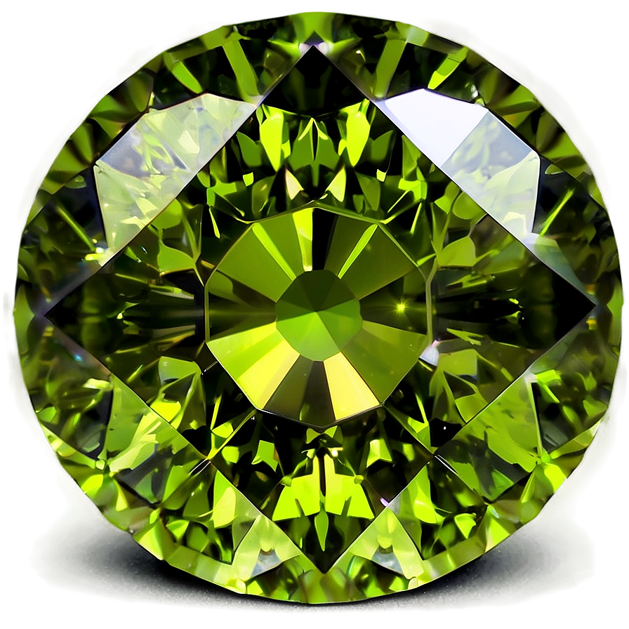 Round Peridot Crystal Png 06242024 PNG image