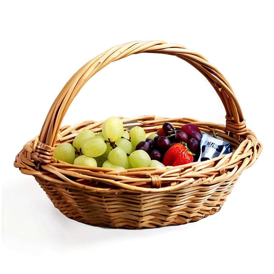 Round Picnic Basket Png 06122024 PNG image