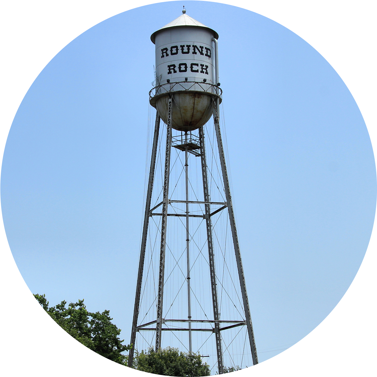 Round Rock Water Tower Texas PNG image