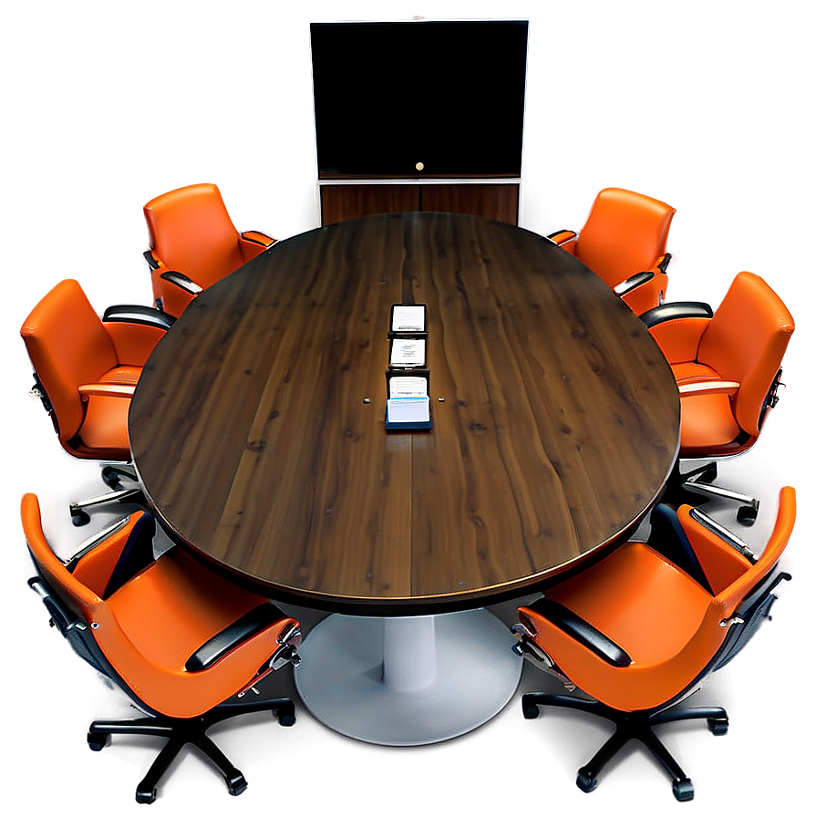 Round Table Conference Setting Png 06132024 PNG image