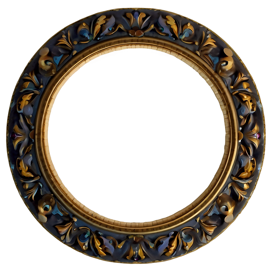 Round Vintage Frame Png 06252024 PNG image