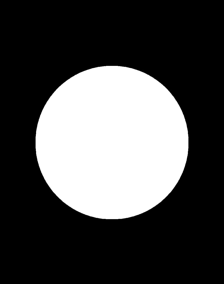 Round White Frameon Black Background PNG image