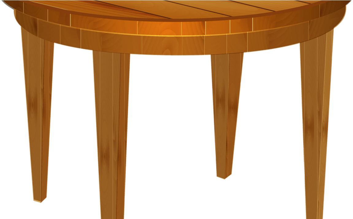 Round Wooden Table Clipart PNG image