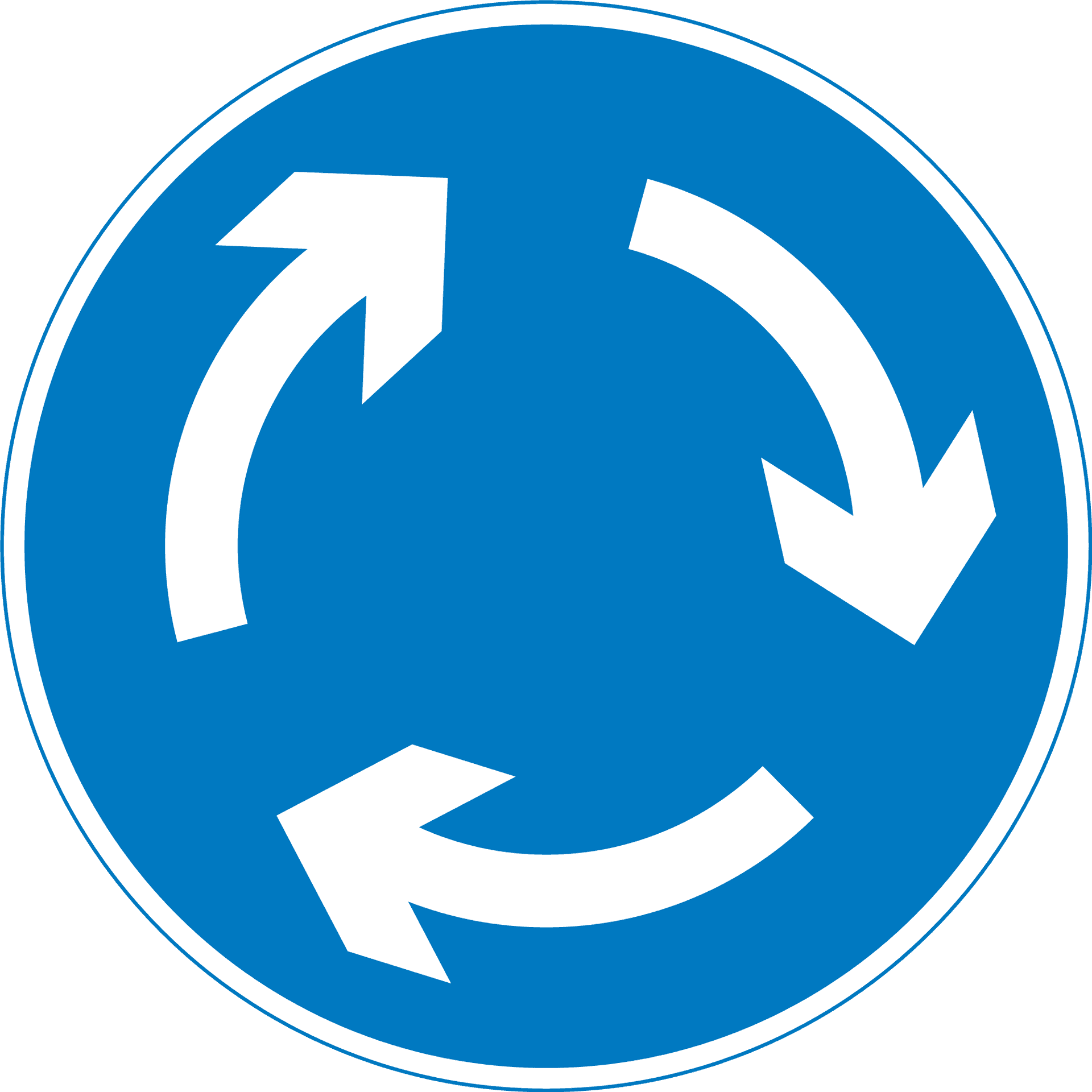 Roundabout Traffic Sign PNG image
