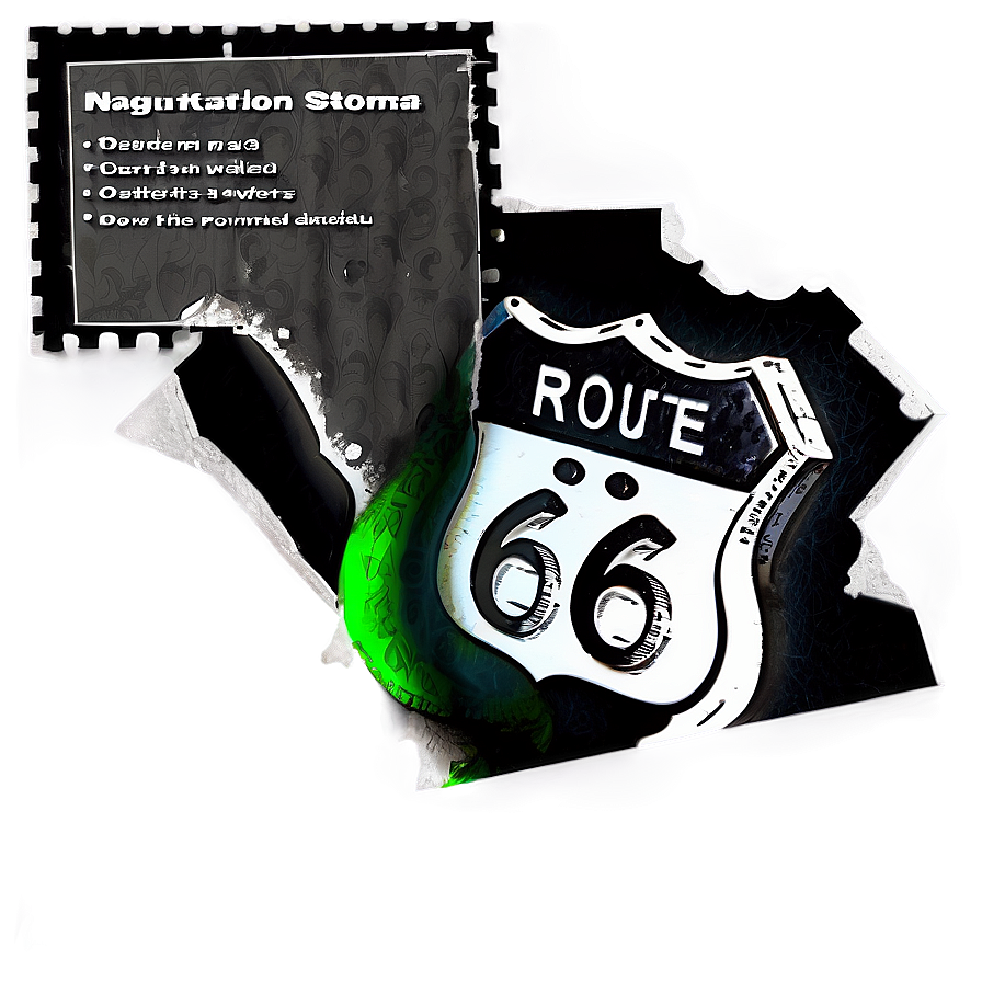 Route 66 Navigation Map Png Ffd PNG image