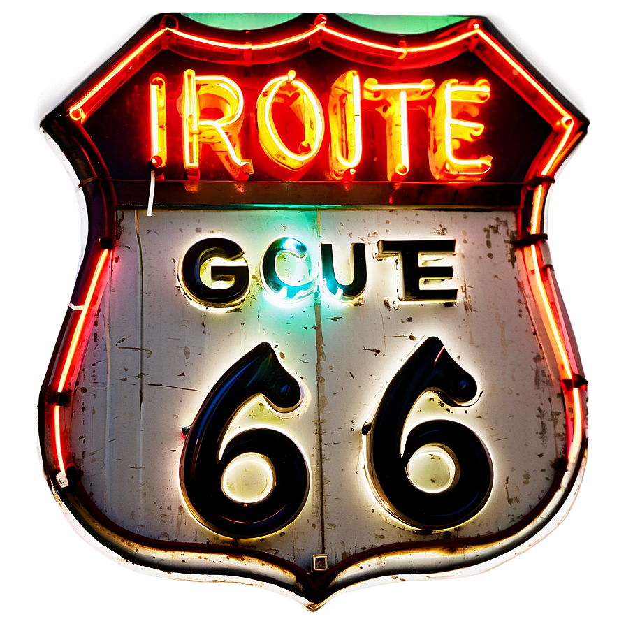 Route 66 Neon Signage Png 67 PNG image