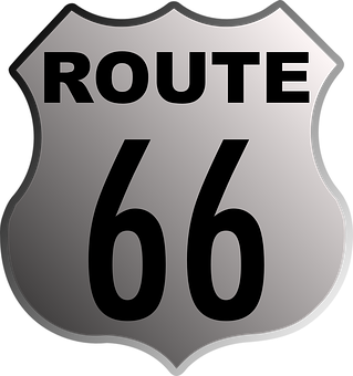 Route66 Sign Graphic PNG image
