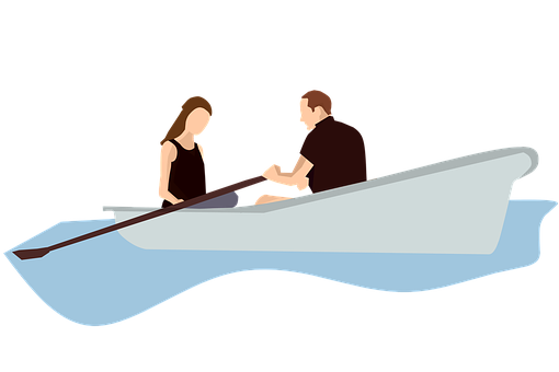 Rowboat Adventure Vector PNG image