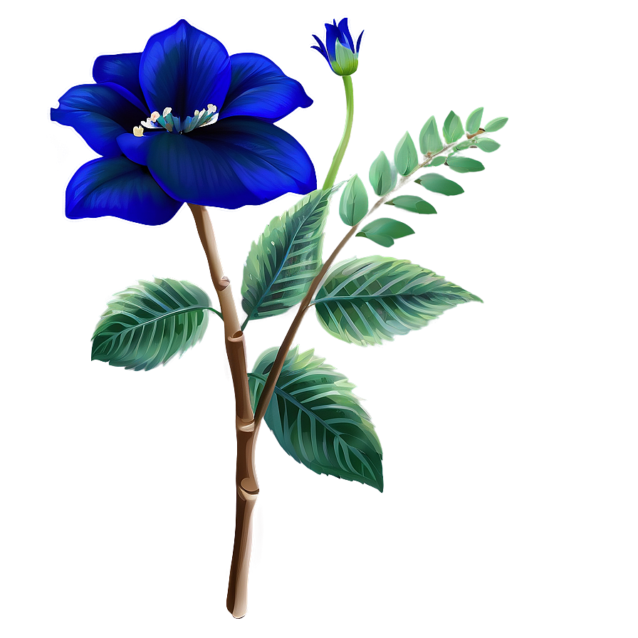 Royal Blue Flower Png Pcv PNG image