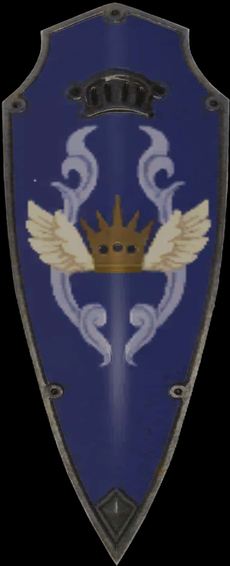 Royal Blue Heraldic Shield PNG image