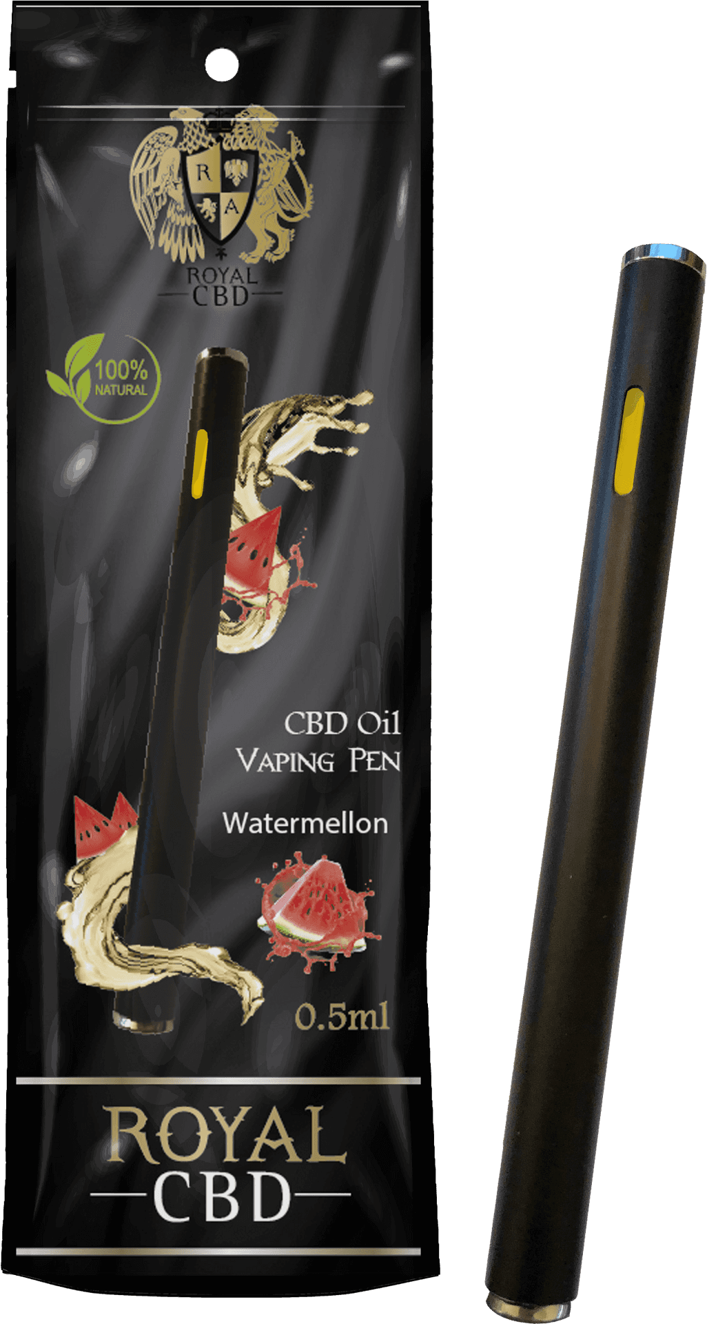 Royal C B D Vape Pen Watermelon Flavor PNG image