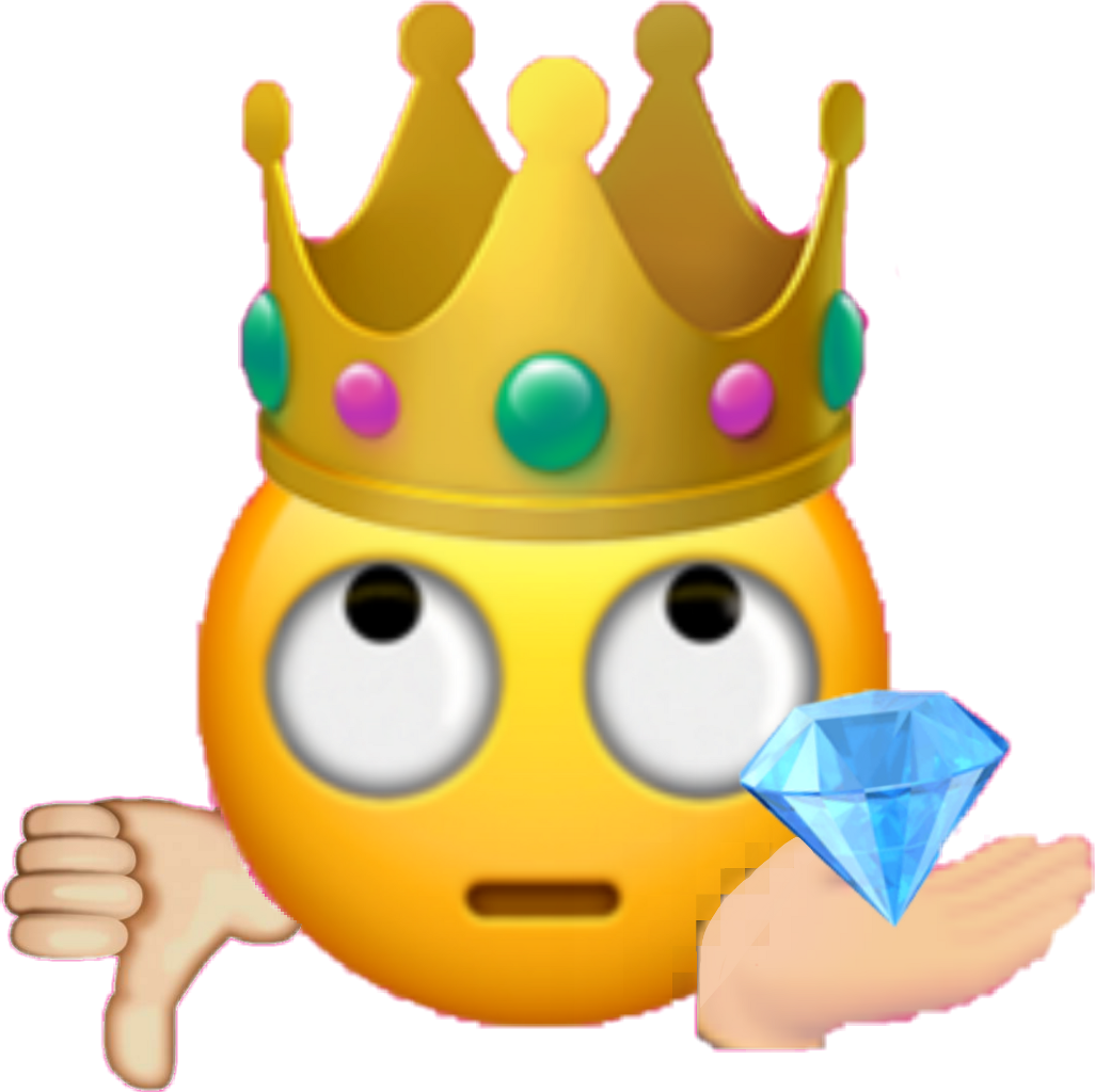 Royal Emoji Rejecting Diamond PNG image
