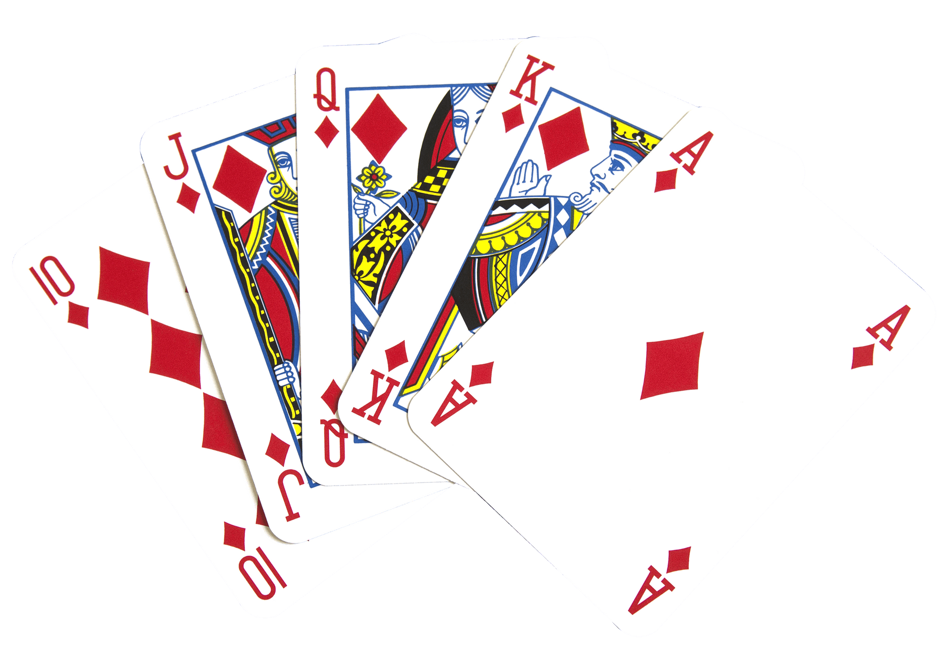 Royal Flush Diamonds Playing Cards PNG image