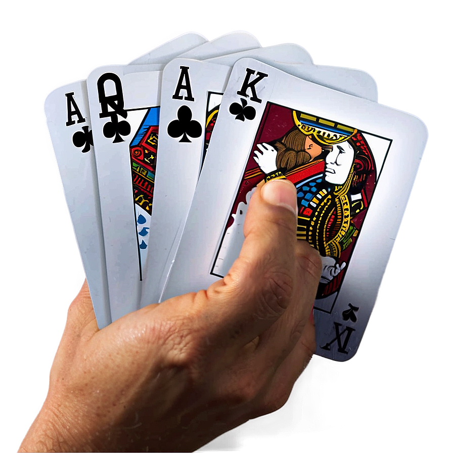 Royal Flush Hand Cards PNG image