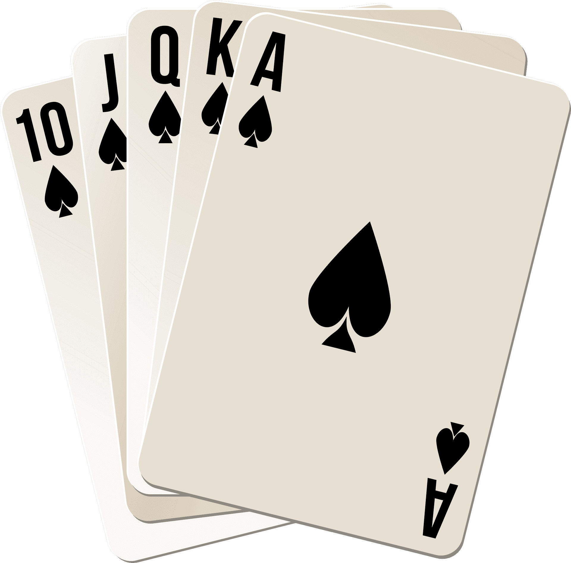 Royal Flush Spades Poker Hand | PNGpix.com