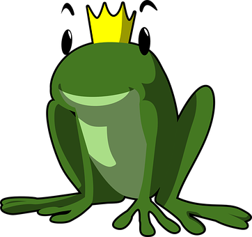 Royal Frog Cartoon PNG image