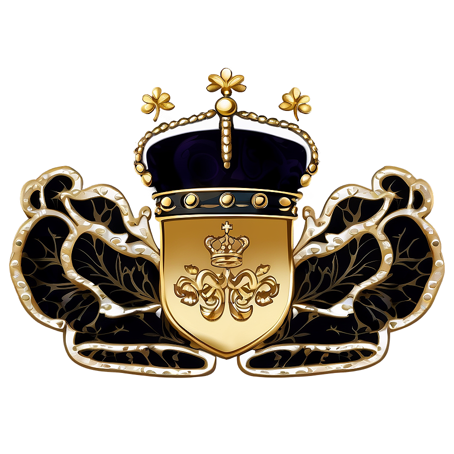 Royal Gold Crest Design Png 24 PNG image