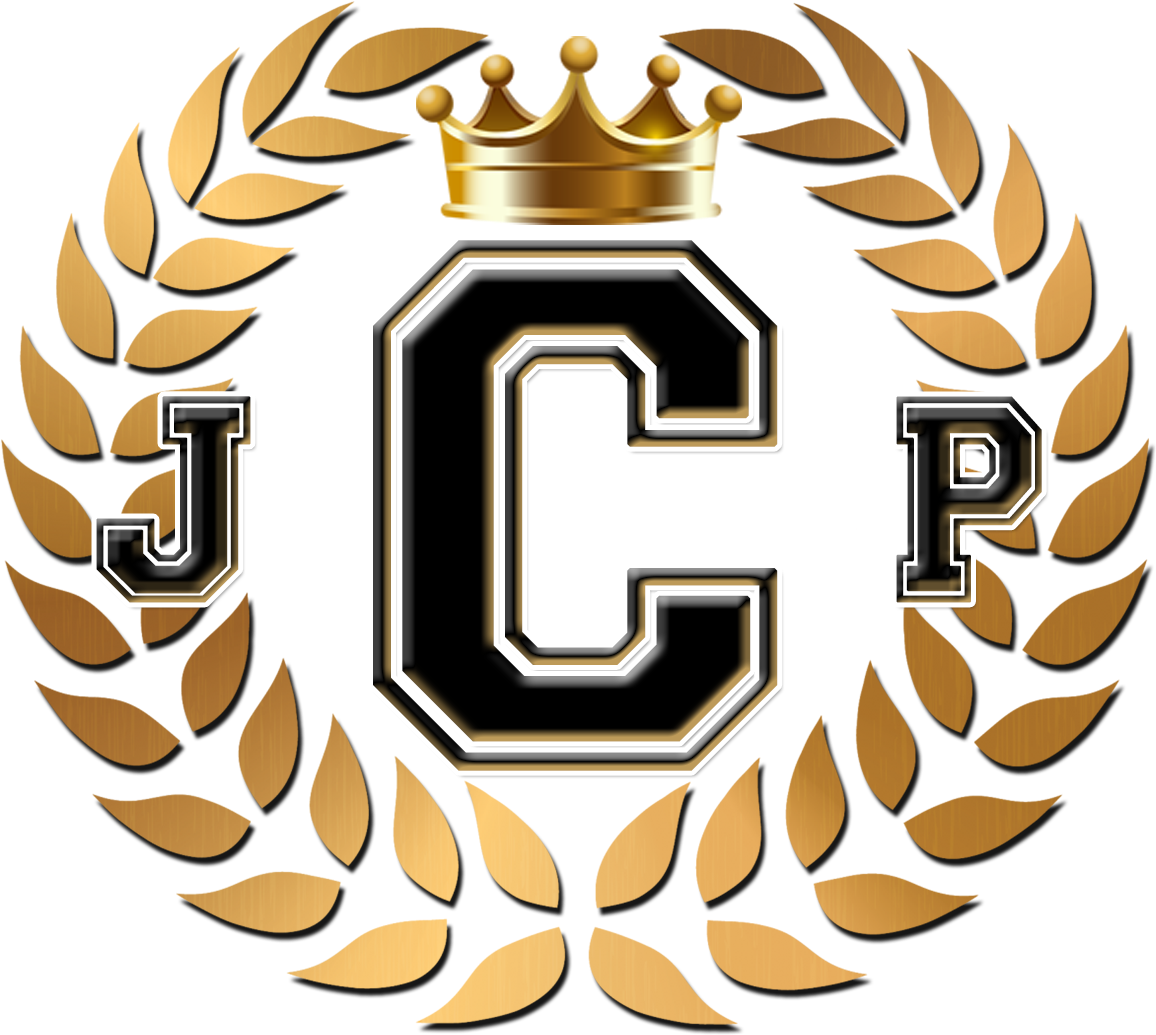 Royal Monogram J C Pwith Laurel Wreathand Crown PNG image