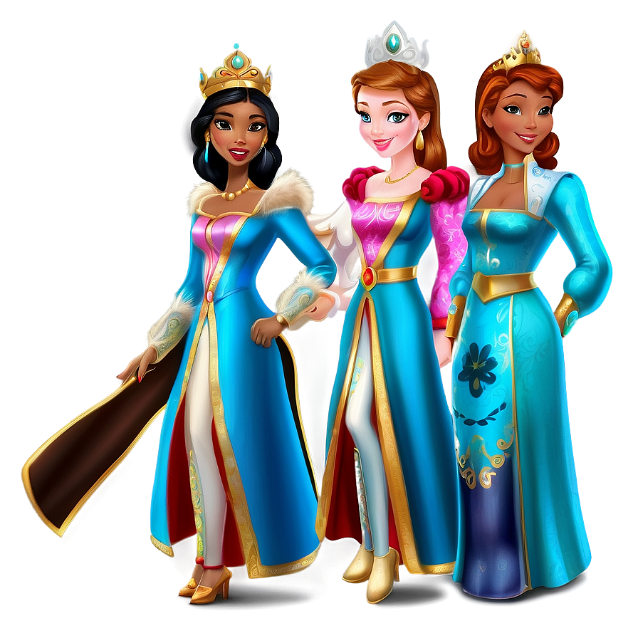 Royal Princesses Ensemble Png 06242024 PNG image