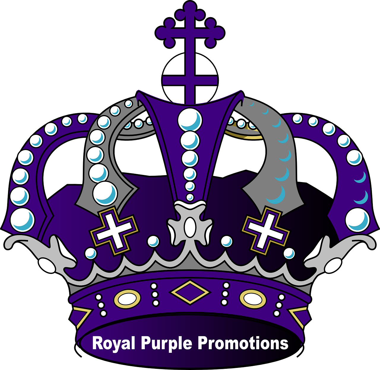 Royal Purple Crown Graphic PNG image