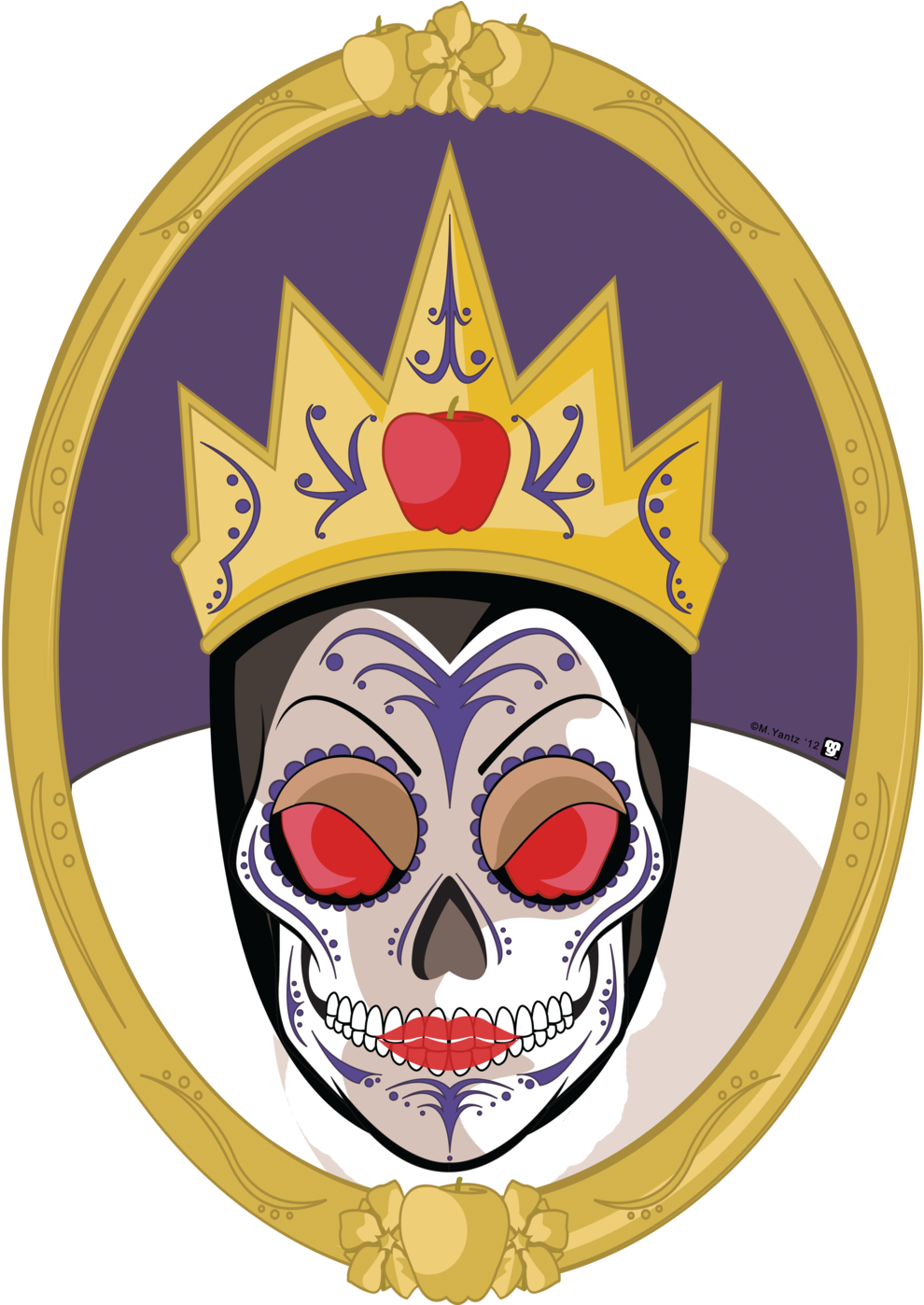 Royal Skull Artwork PNG image