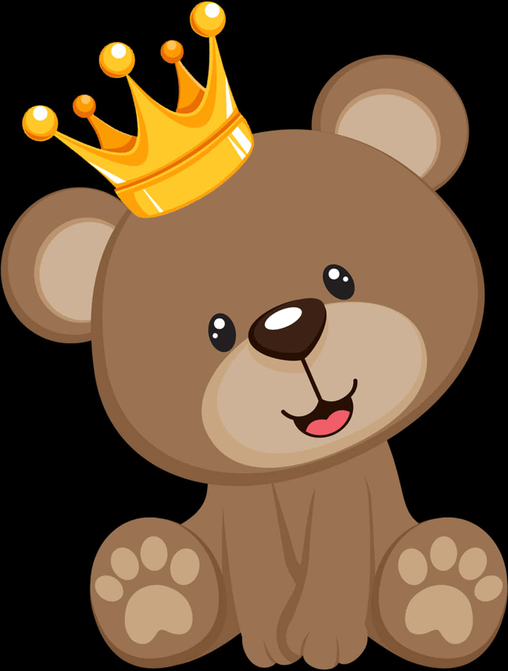 Royal Teddy Bear Cartoon PNG image