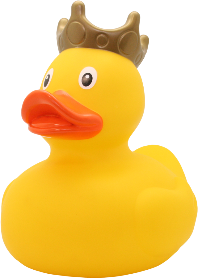 Royal Yellow Rubber Duck PNG image