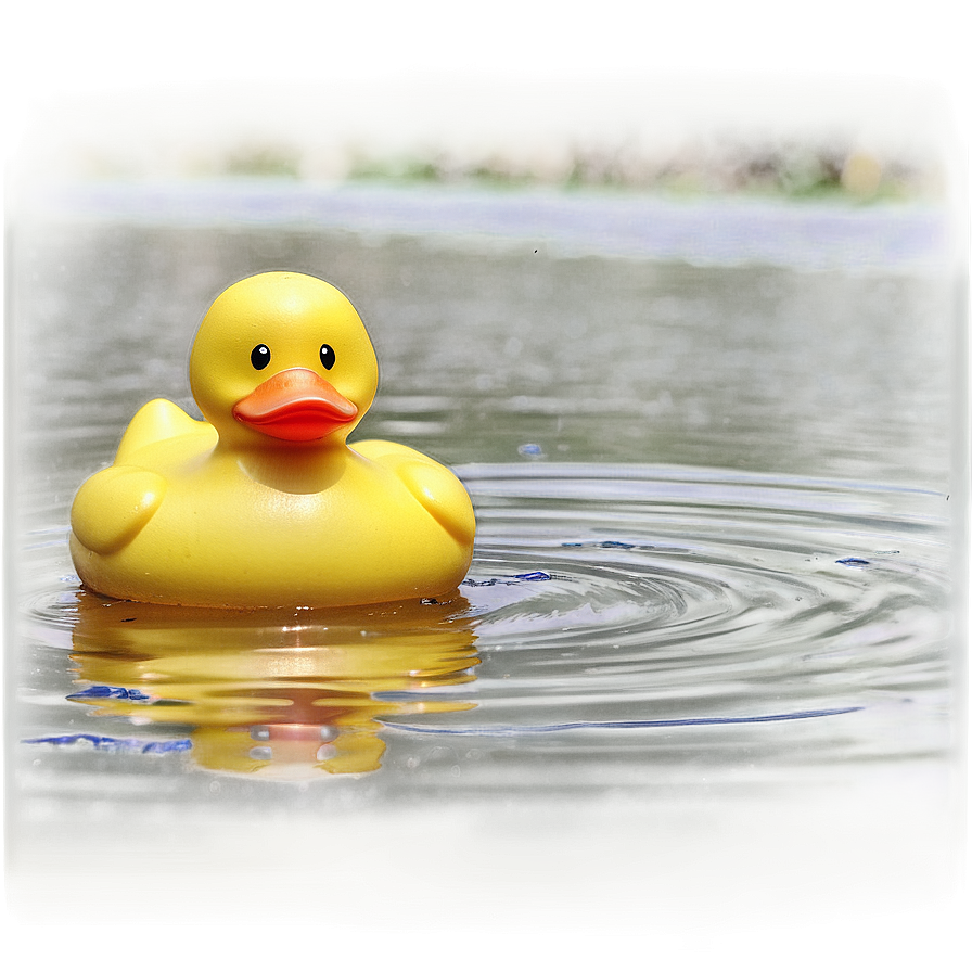 Rubber Duck In A Pond Png 06132024 PNG image