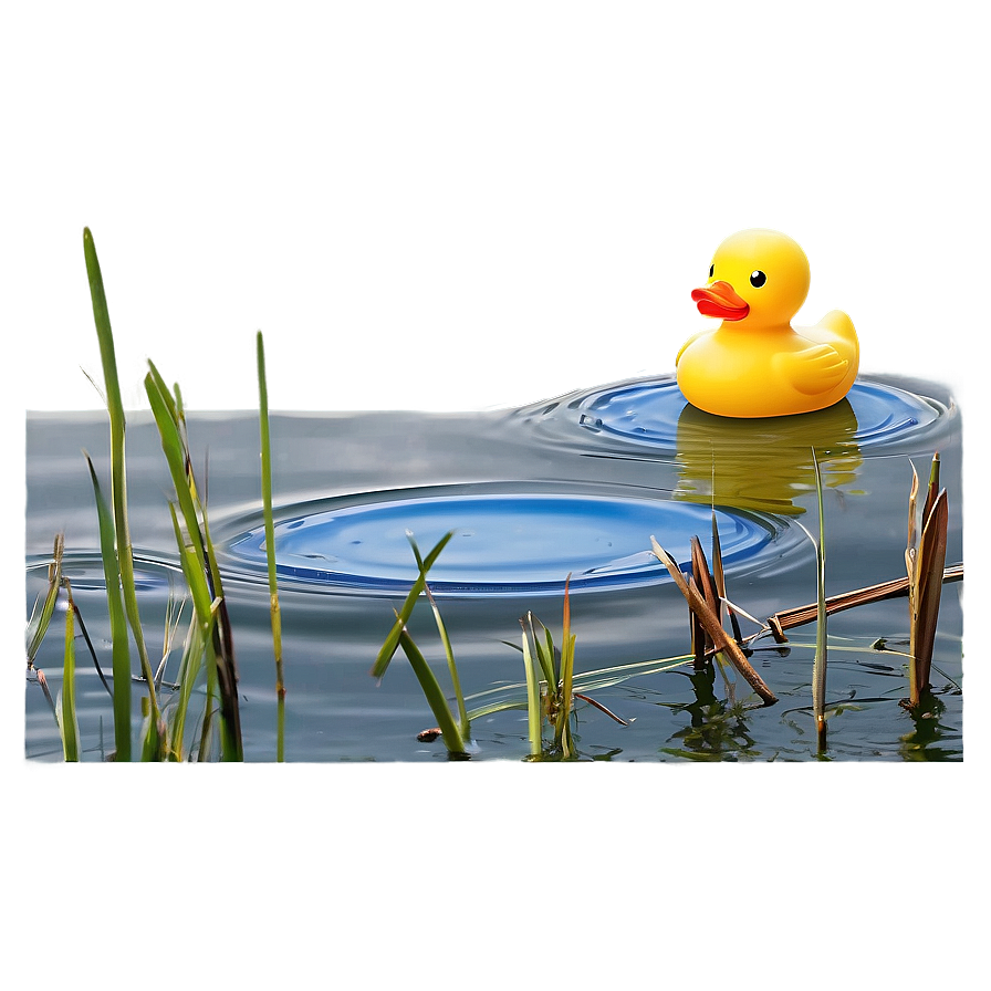 Rubber Duck In Pond Png 05252024 PNG image