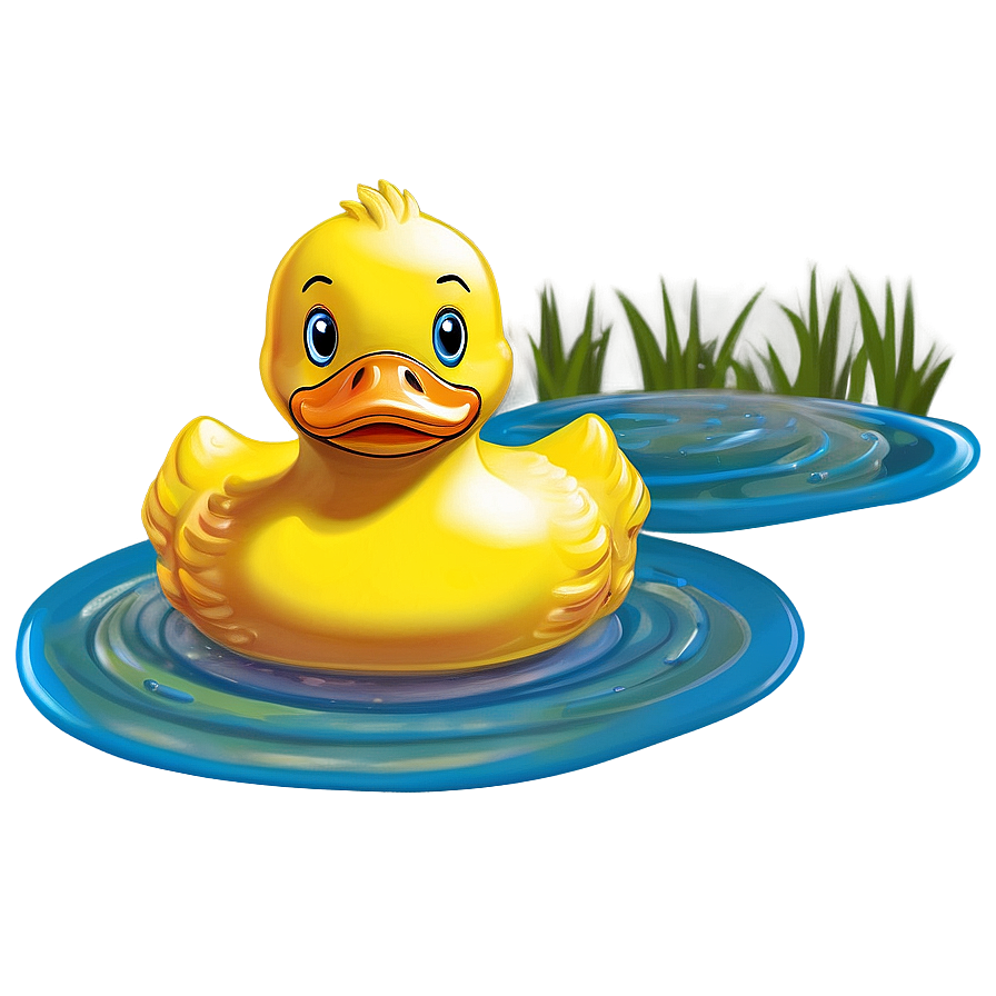 Rubber Duck In Pond Png Pbx PNG image