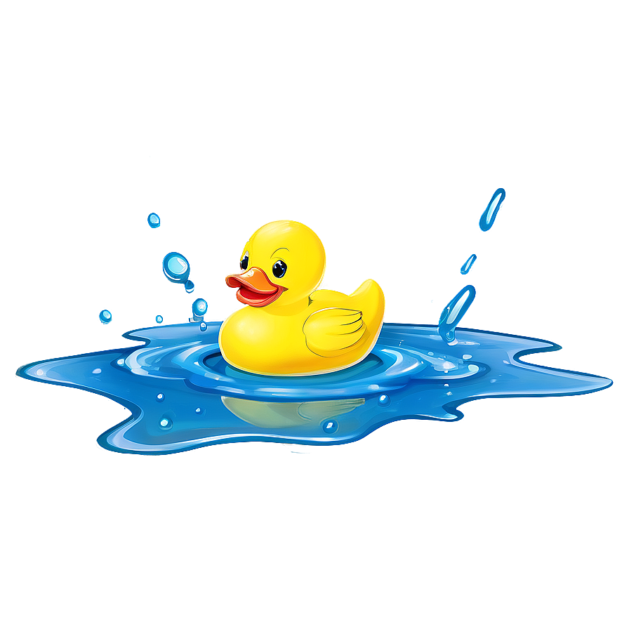 Rubber Duck In Water Png 05252024 PNG image