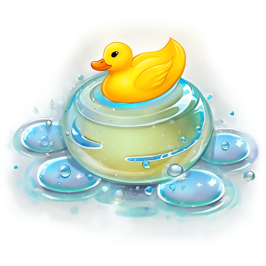 Rubber Duck With Bubbles Png Bub50 PNG image