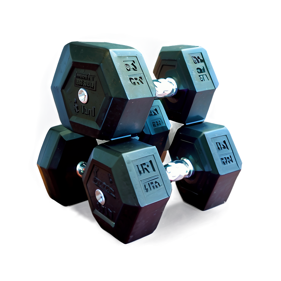 Rubber Hex Dumbbell Png 05252024 PNG image