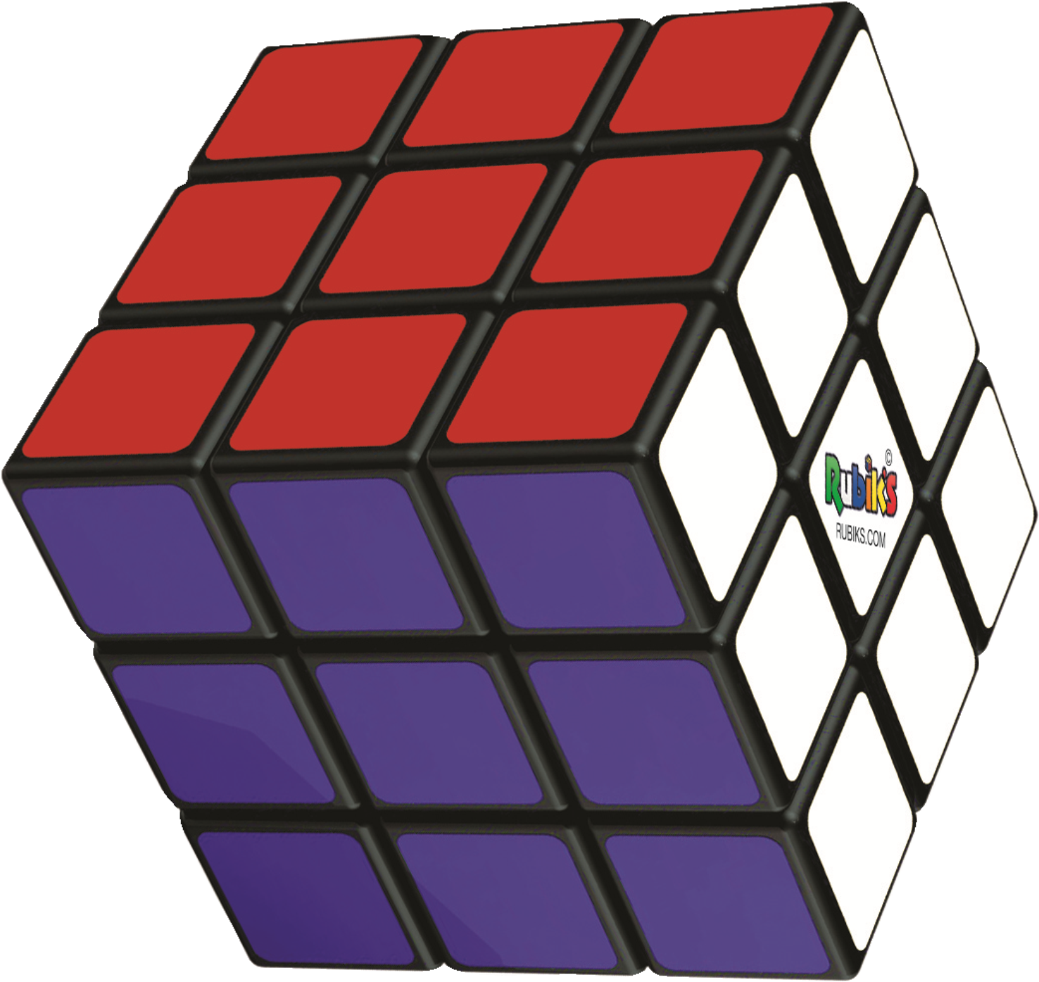 Rubiks Cube Partially Solved PNG image