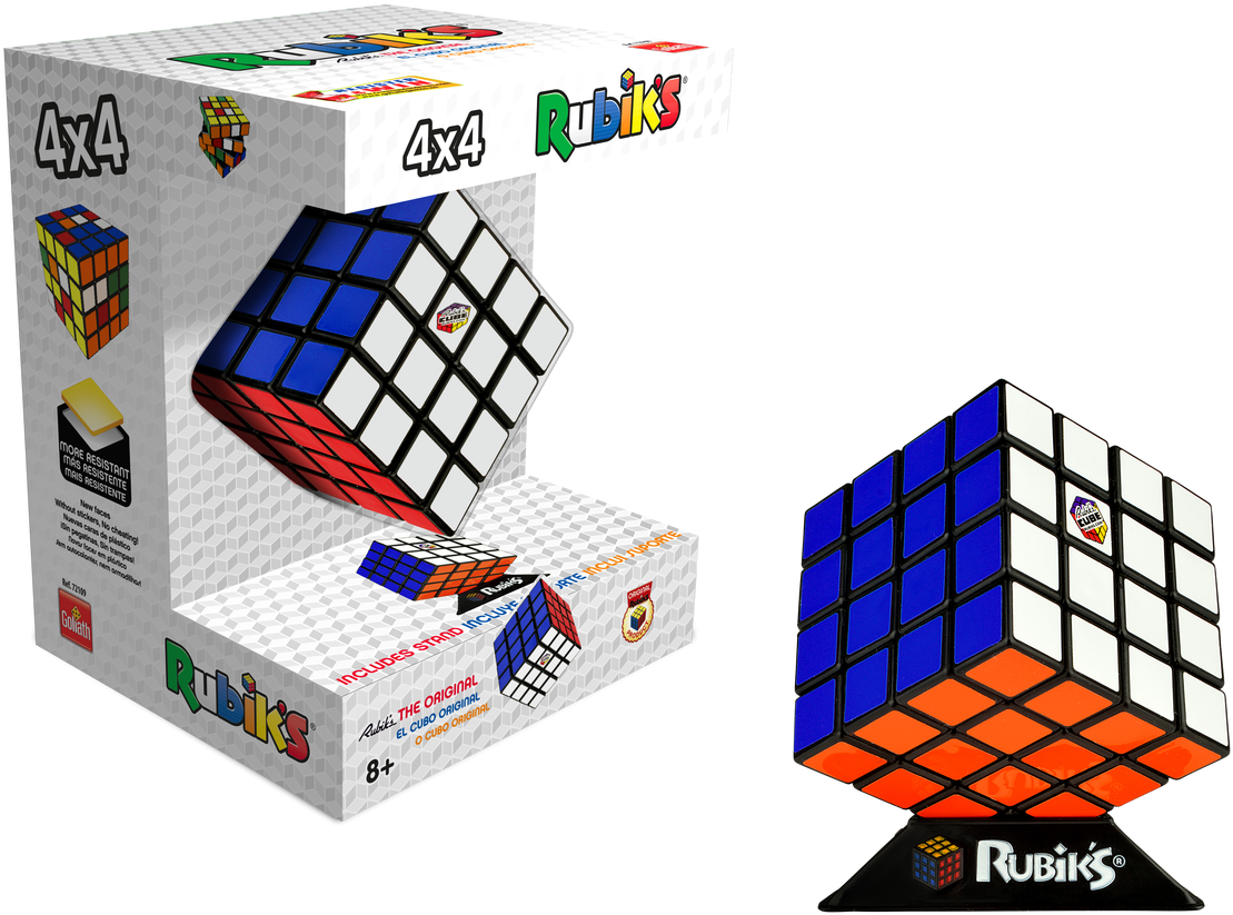 Rubiks Cube4x4 Packagingand Stand PNG image