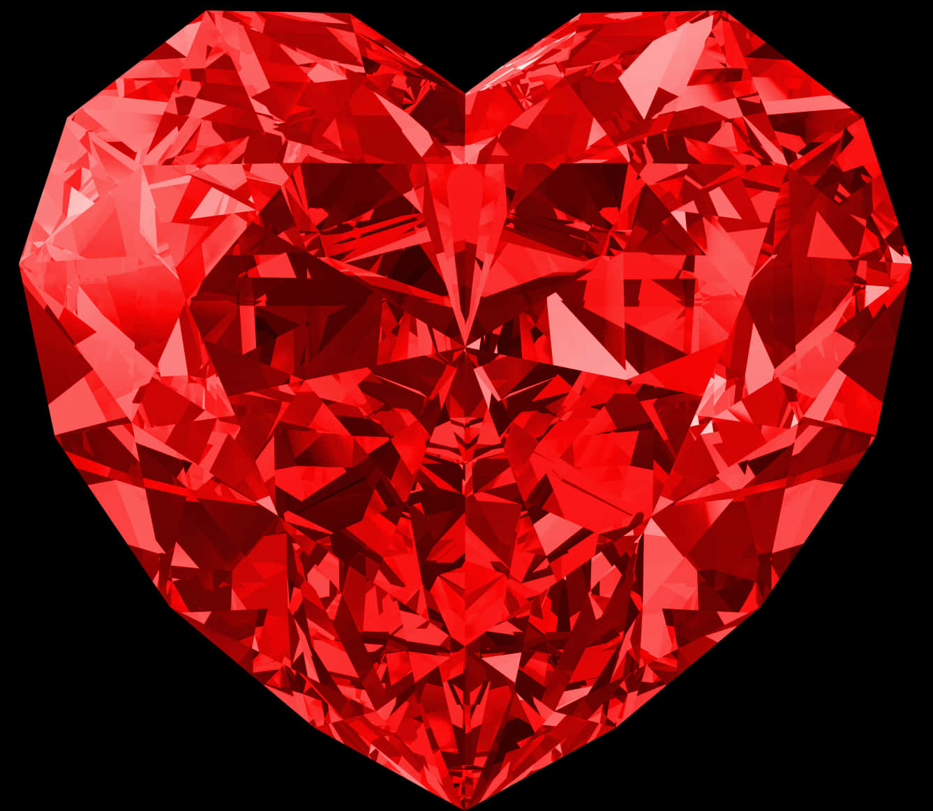 Ruby Heart Gemstone PNG image