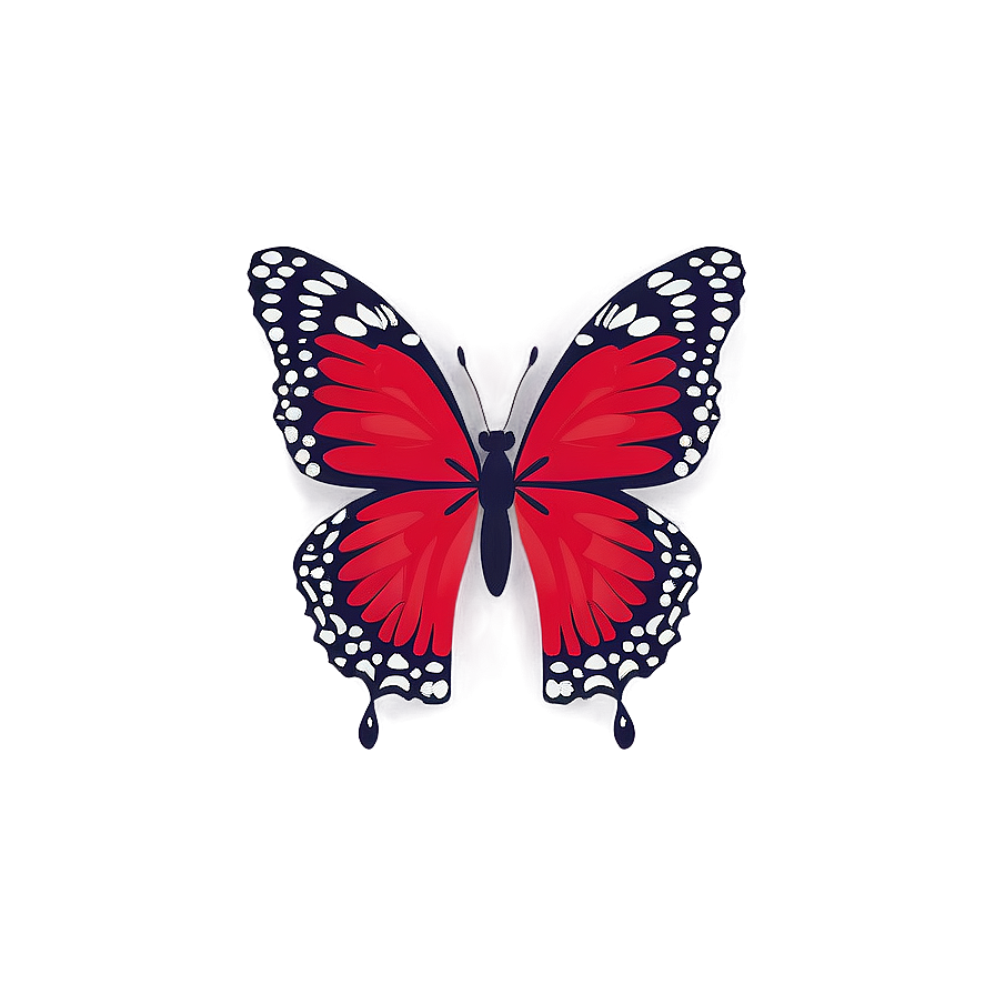 Ruby Red Butterfly Design Png Jyd77 PNG image