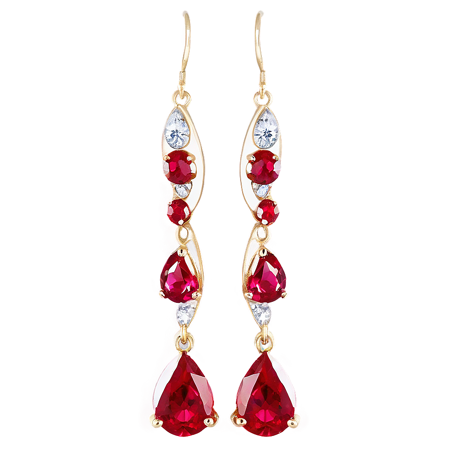 Ruby Red Earring Png Yxy79 PNG image