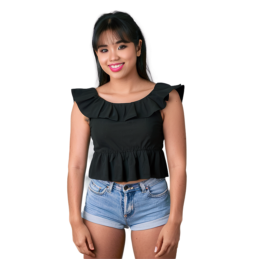 Ruffled Crop Top Png Pyh PNG image