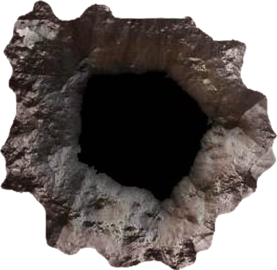 Rugged Terrain Hole Texture PNG image