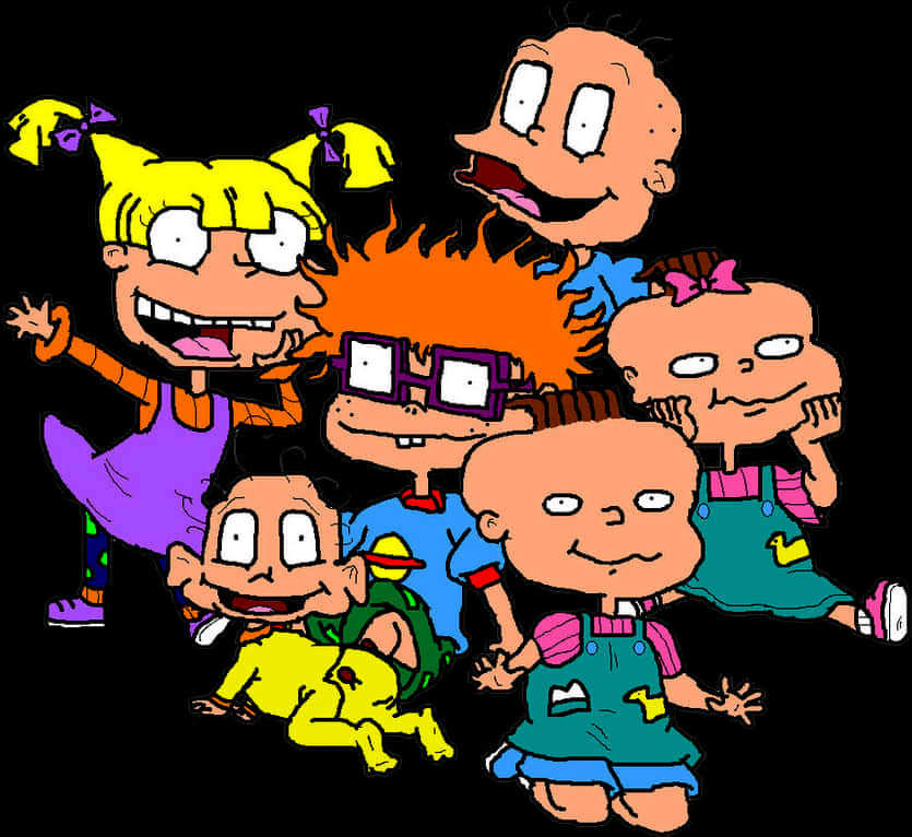 Rugrats Animated Group Portrait PNG image