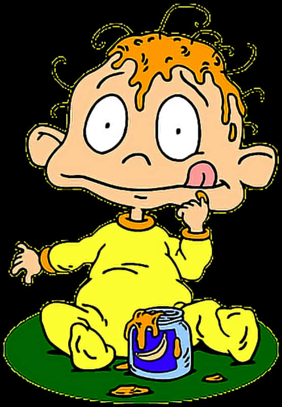 Rugrats Character Coveredin Paint PNG image