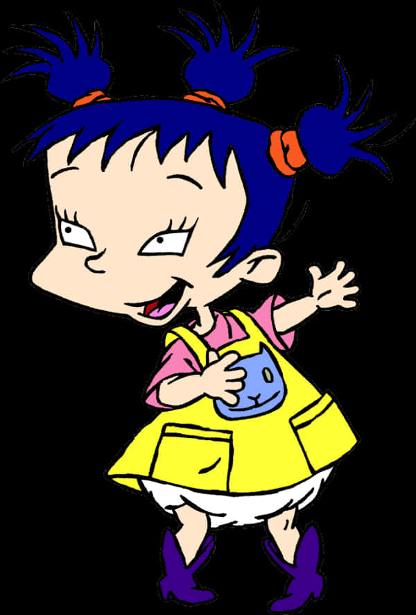 Rugrats Character Kimi Finster Walking PNG image