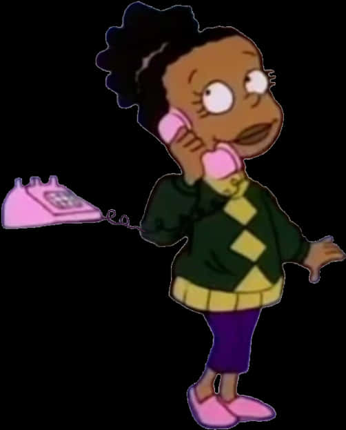 Rugrats Character On Phone PNG image