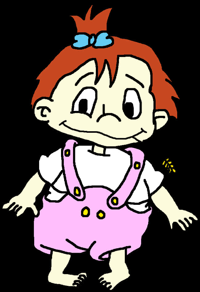 Rugrats Characterin Purple Overalls PNG image